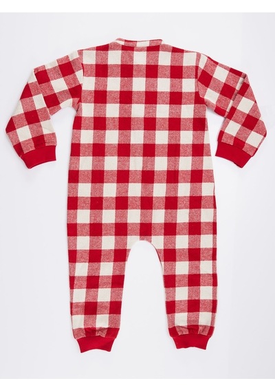 Denokids Fox Ekose Kız Çocuk Tulum Çok Renkli
