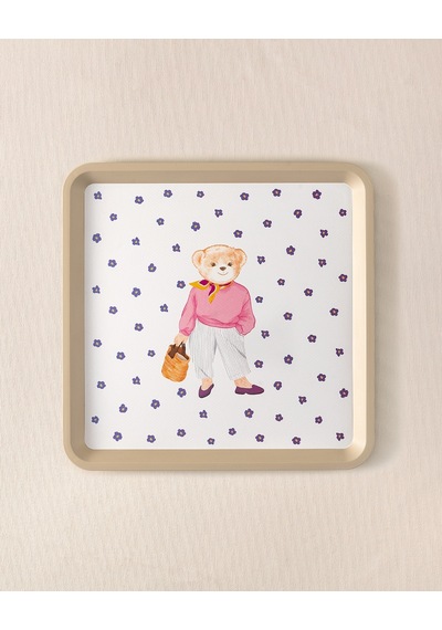 Madame Coco Patrice Bear Kare Tepsi 1kteps199432,5x32,5x1,5 Cm-mor