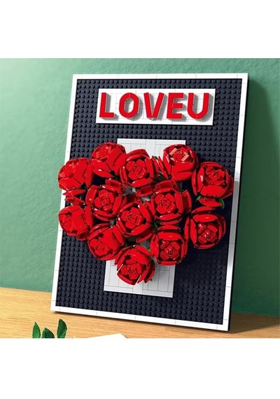 Toysan Flowers Loveu Gül Çiçekli Çerçeve Yapı Blok Seti 848 Parça 1051