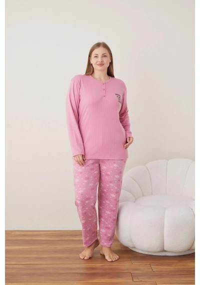 Boyraz Lindros Kadın Pamuklu Düğme Yaka Raporlu İnterlok Battal Pijama Takımı 05110 - 1 Adet Pembe Boyraz Lindros Kadın Pamuklu Düğme Yaka Raporlu İnterlok Battal Pijama Takımı 05110 - 1 Adet Pembe
