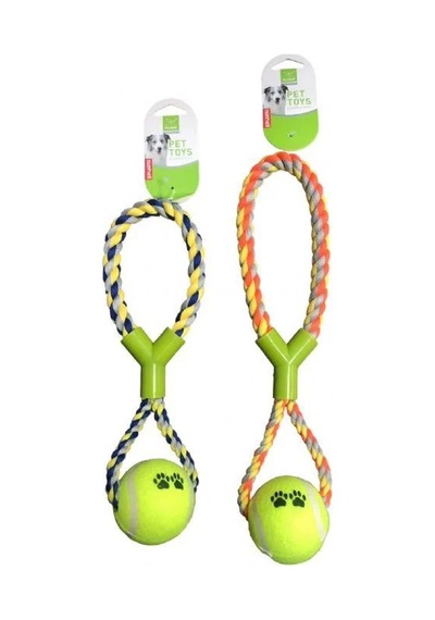 Nunbell Tenis Toplu Y Şekilli Köpek Oyun Ve Diş İpi 32 Cm