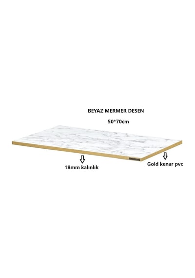 Demontepark 50 70cm Masa Tablası Model:dpt57bai Beyaz
