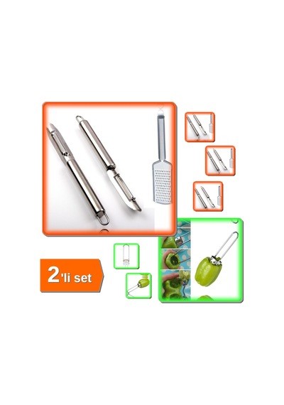 Soyacak + Rende 2 Parça + Biberoy Pratik Dolma Biber Ve Kabak Oyacağı 2li Mutfak Aleti Seti X9f2kj Diğer