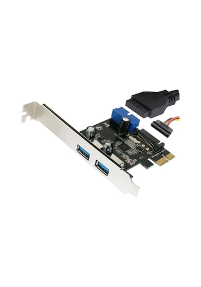 Pcı Express Usb 3.0 Kart 4703P 2 Port Sata Güç 19 Pin Çoklayıcı