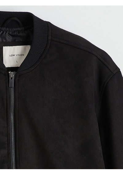 Lcw Vision Siyah Erkek Süet Görünümlü Bomber Ceket