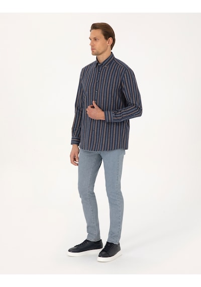 Pierre Cardin Erkek Lacivert Gömlek Desenli 50312384-vr033 Lacivert
