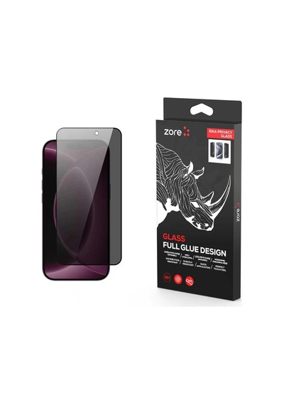 Apple Uyumlu iPhone 18 Pro Zore Rika Premium Privacy Temperli Cam Ekran Koruyucu