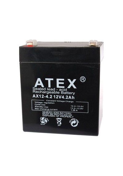 Atex Plus 12V 4.2 Ah Bakımsız Kuru Akü