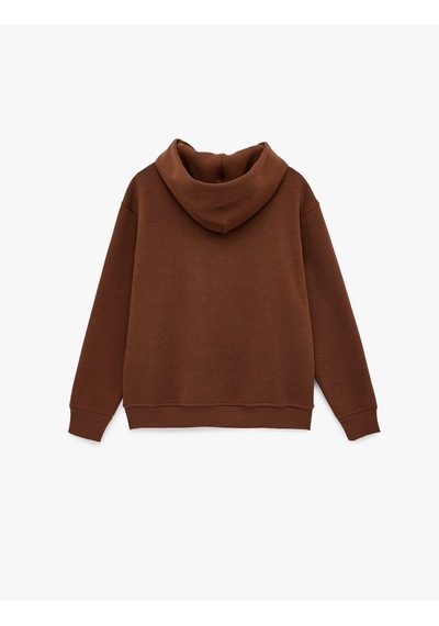 Koton Üç İplik Şardonlu Uzun Kollu Kapüşonlu Basic Sweatshirt Kahverengi 6wak10032ek Kahve Koton Üç İplik Şardonlu Uzun Kollu Kapüşonlu Basic Sweatshirt Kahverengi 6wak10032ek Kahve