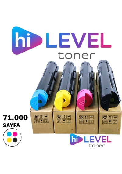 Ht-7125-set, Hilevel Toner,xerox Workcentre 7120 71k 4 Renk Cmyk Muadil Toner