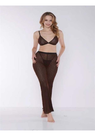 Lisinya Closet Siyah Sütyen Pijama Takımı Siyah