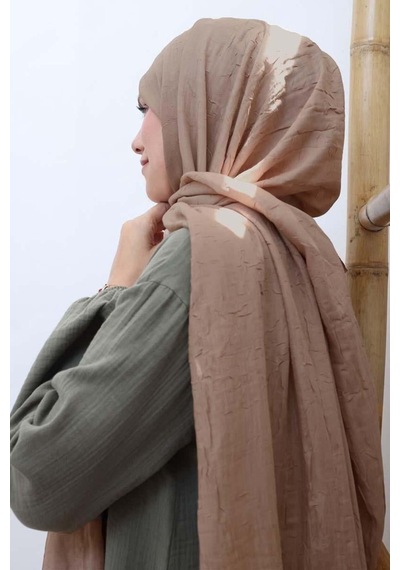 Bambu Kraş Şal Tesettür Giyim, Yüksek Kalite, Hafif, Rahat, Şık, Premium, Lux, Shawl, Scarf Vizon