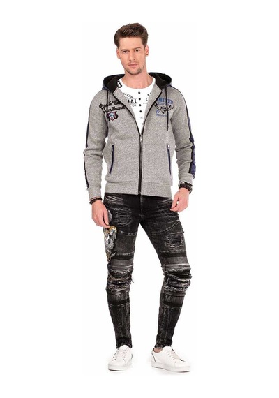 Cipo & Baxx Cl312 Kapşonlu Kalın Kışlık Erkek Sweatshirt 001