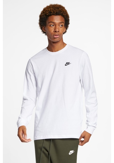 Nike Nsw Club Tee Erkek Uzun Kollu Spor Tişört Beyaz
