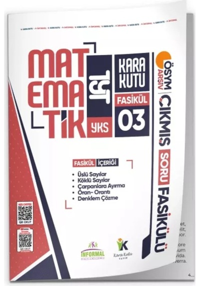 2026 Tyt Matematik Kara Kutu 3.fasikül Ösym Çıkmış Soru Üslü-köklü Sayılar-denklem Çözme Modülerset
