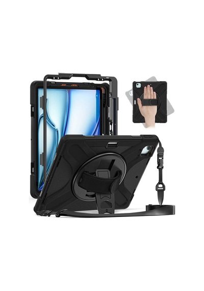 Apple İpad Air 13 2025 M3 Kılıf El Tutamaçlı Full Korumalı A+ Kalite Kılıf Arka Kapak