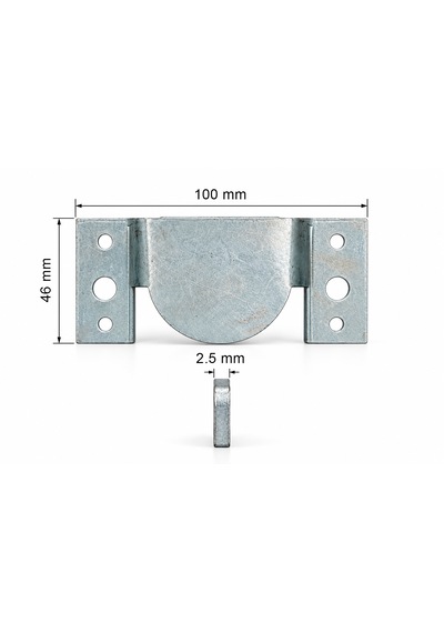 Car-fil Geçmeli Askı Aparatı 100 X 46 X 2 Mm Gizli Mobilya Ve Panel Bağlantı Elemanı Metalik Gri