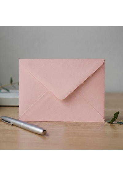 25 Adet 13x18 Cm Premium Kalite Davetiye Zarfı Pembe