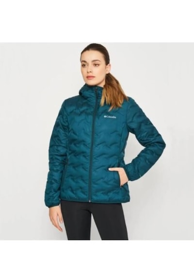 Columbia Wk0260-666 Delta Ridge Down Hooded Jacket Kadın Mont Turkuaz