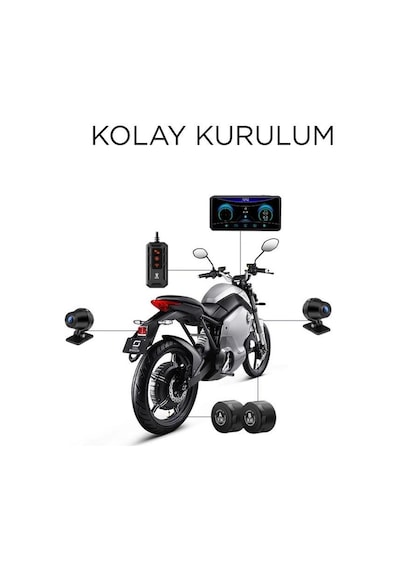 Torima M8e Siyah Ultra Hd Wifi Aksiyon Kamerası Motosiklet Gözetleme Kamerası Siyah