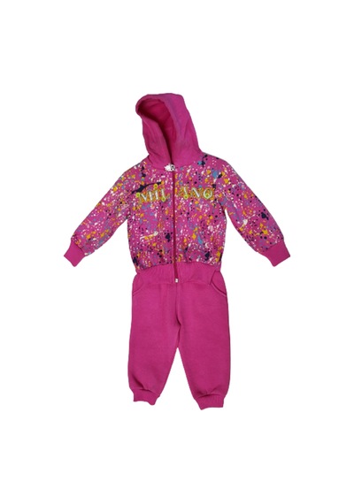 Kız Bebek Pembe Kırçıllı Renkli Fermarlı Alt Üst Takım 6 Pembe