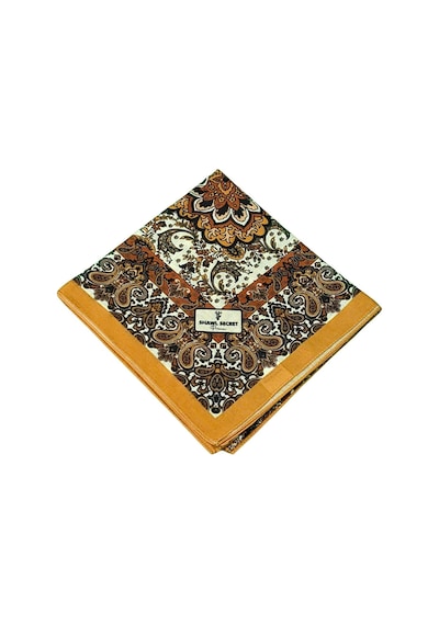 Mim Eşarp Prime Pamuk Etnik Desenli Eşarp 90x90 Cm Tarçın