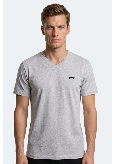 Slazenger Rıvaldo T Erkek Gri Tişört
