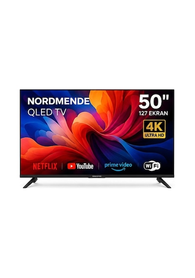 Nordmende Q50NM1105 Frameless 4K Ultra HD 50" 127 Ekran Uydu Alıcılı Android QLED TV