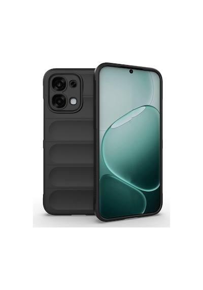 Maks Technology Oppo A6 Pro Uyumlu Kılıf Esnek Tpu Oyuklu Arka Yüzey Tasarımlı Mkst Etnik Silikon Kapak - Siyah