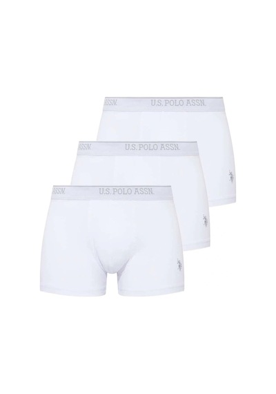 U.S. Polo Assn. Erkek Beyaz 3 Lü Boxer