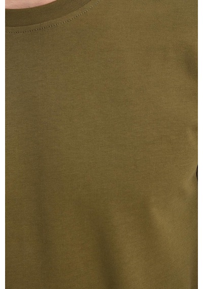 Tudors Erkek Relax Fit Rahat Kesim %100 Pamuk 2 İplik Bisiklet Yaka Haki Sweatshirt-41520 Haki