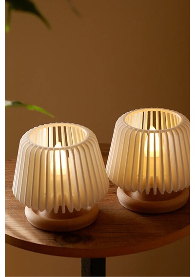 Dekoratif Led Tealight Mumluk Masaüstü Aydınlatma 2'li Set