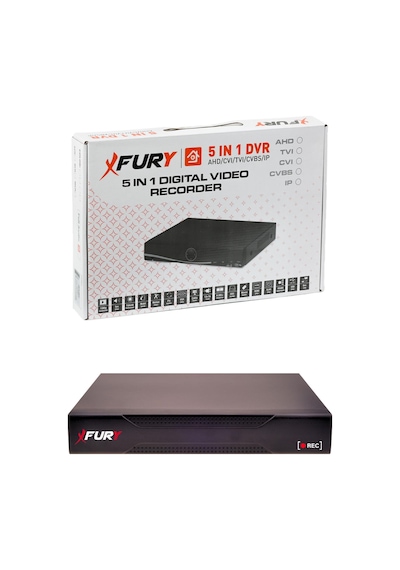 Fury 8 Kameralı Güvenlik Kamera Seti 2mp 1080p Full Hd 6 Atom Led Gece Görüşlü 1 Tb Hdd 5525