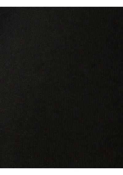 Koton Uzun Kollu Pamuk Karışımlı Basic Yarım Fermuarlı Sweatshirt Siyah 5wam70255mk Siyah