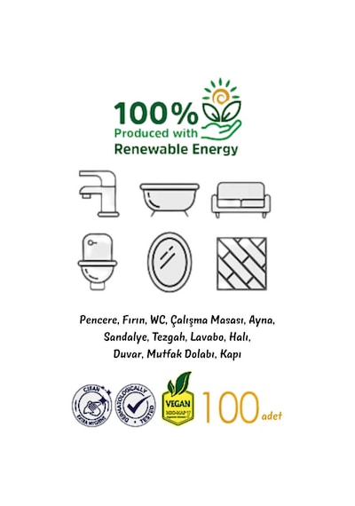 Confy Yüzey Temizlik Havlusu Çamaşır Suyu Ferahlığı 100x3