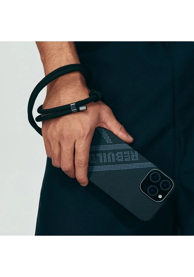 Apple Uyumlu iPhone 16 Pro Max Kılıf Magsafe Özellikli Aramid Fiber Re-tros Pitaka Tactile Woven Rebuilding Yeşil