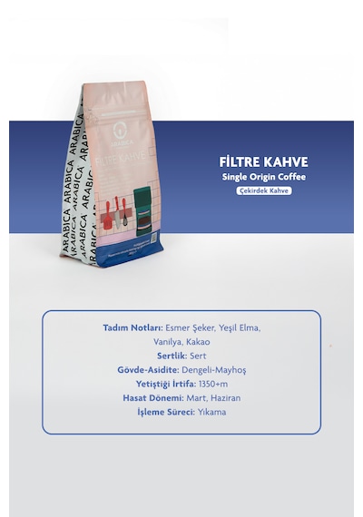 Filtre Kahve 250 Gr Öğütülmüş Kahve Taze Kavrulmuş Çekirdek V60