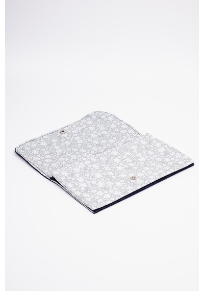 Fabric Craft Bag Kadın Kumaş Cüzdan Nakışlı Lacivert - Yeşil