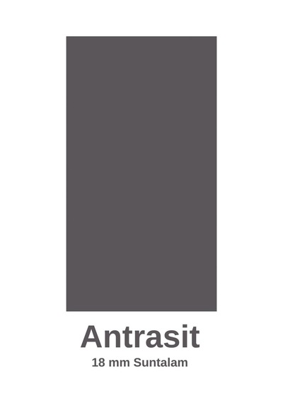Çınar Kitaplıklı Çalışma Masası Antrasit Çok Renkli