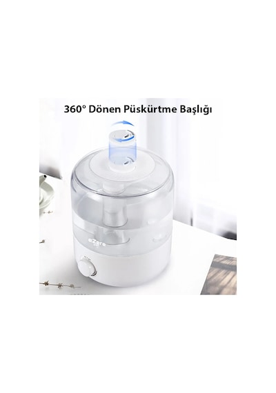 Ezere Yatak Odası İçin Üstten Doldurmalı 2,5 L Büyük Su Tankı,otomatik Kapanma, Bebek Sessiz Soğuk Sisli Nemlendirici
