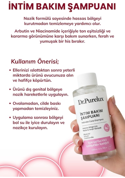 İntim Bölge İçin Arbutin & Niacinamide Ton Eşitlemeye Yardımcı Ve Kararma Karşıtı Yıkama Şampuanı