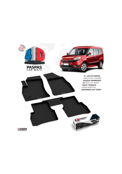 Fiat Doblo 4D Havuzlu Paspas 2010 Ve Üzeri A+Kalite