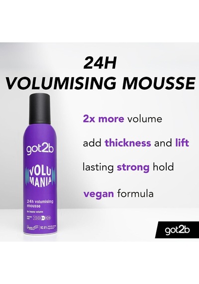 Volumania 24h Hacim Veren Köpük 250 Ml, Saç Şekillendirici Köpük, Hacim Artırıcı Saç Köpüğü, Güçlü Tutuş, Vegan Formül