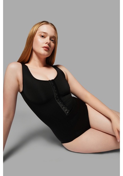 Fit Women Kalın Askılı Agraflı Body Slip 9064 Siyah