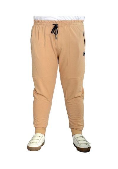 Mode Xl Büyük Beden Eşofman Altı Darpaça Zippered 22501 Bej 001