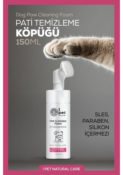 Kedi Köpek Pati Temizleme Köpüğü Fırçalı Pati Temizleyici, Hızlı Temizlik
