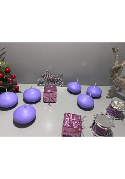 İv Candles 12 Li Açık Lila Suda Yüzen Mum
