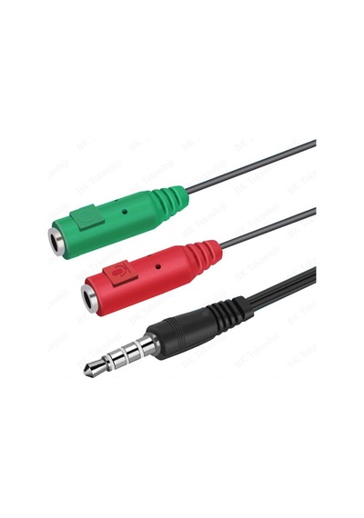 3.5mm Stereo Kulaklık Mikrofon Ses Ayırıcı Kablo Adaptörü