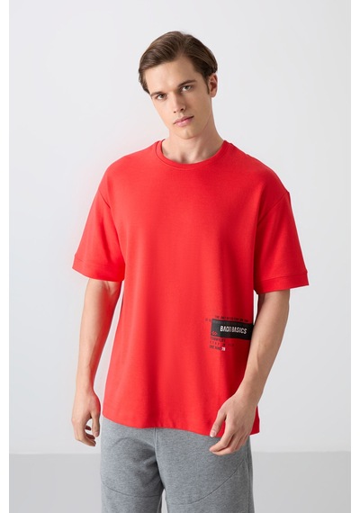 Tommy Life Fiesta Pamuklu Kalın Yumuşak Dokulu Oversize Fit Baskılı Erkek T-shirt - 88322 001
