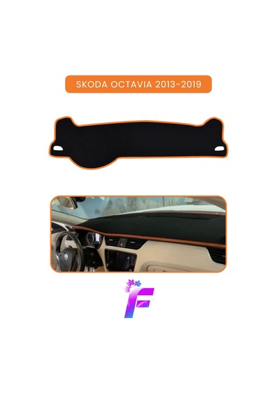 Skoda Octavia 2013-2019 Araca Özel Torpido Örtüsü Ön Göğüs Kılıfı Tam Koruma Tam Uyum A76 Torpido Halısı